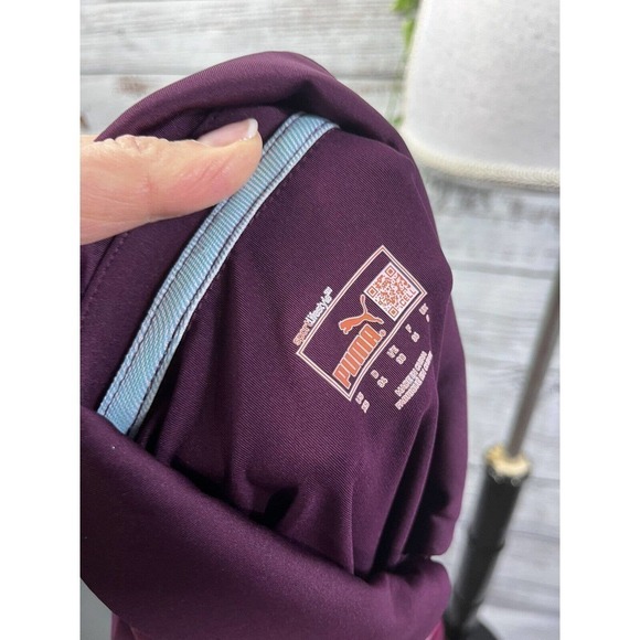 Puma Womens Golf Shirt Extra Small Burgundy Red Dry Cell Stretch Modest Athletic - Picture 9 of 9